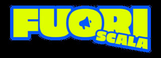Fuori Scala logo with yellow text and blue border